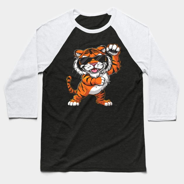 Tiger Forest Felines Baseball T-Shirt by JocelynnBaxter